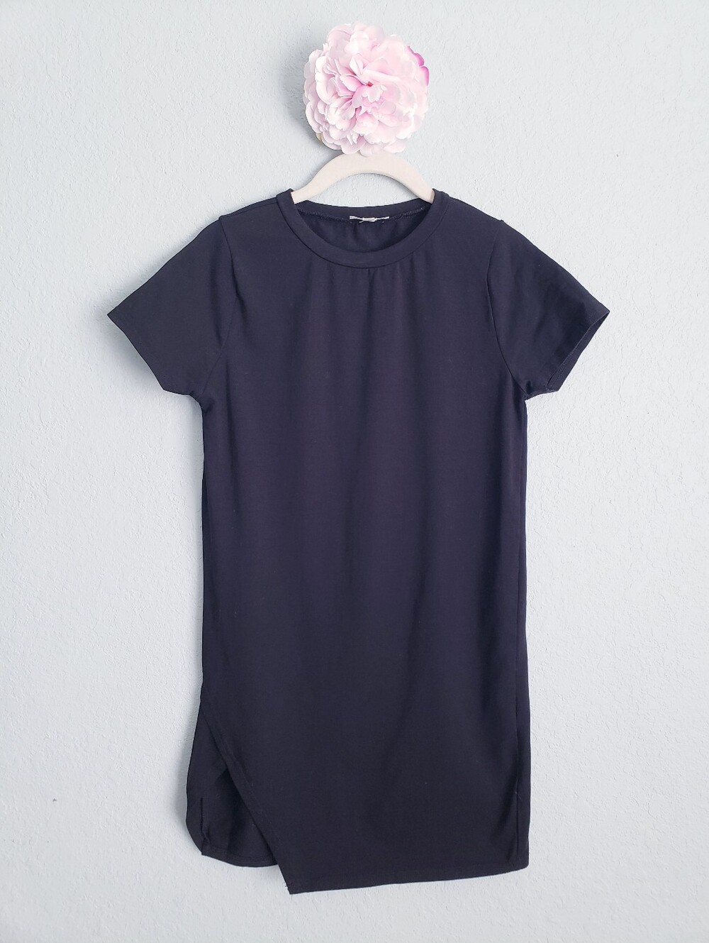 Superdown Black Casual T-Shirt Mini Dress